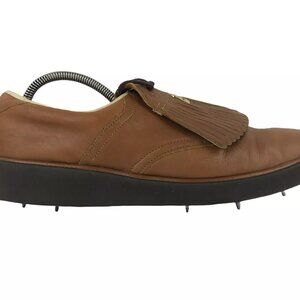 FootJoy Mens 53553 Brown Leather Fringe‎ Lace Up Low Top Golf Shoe Size 11.5 M